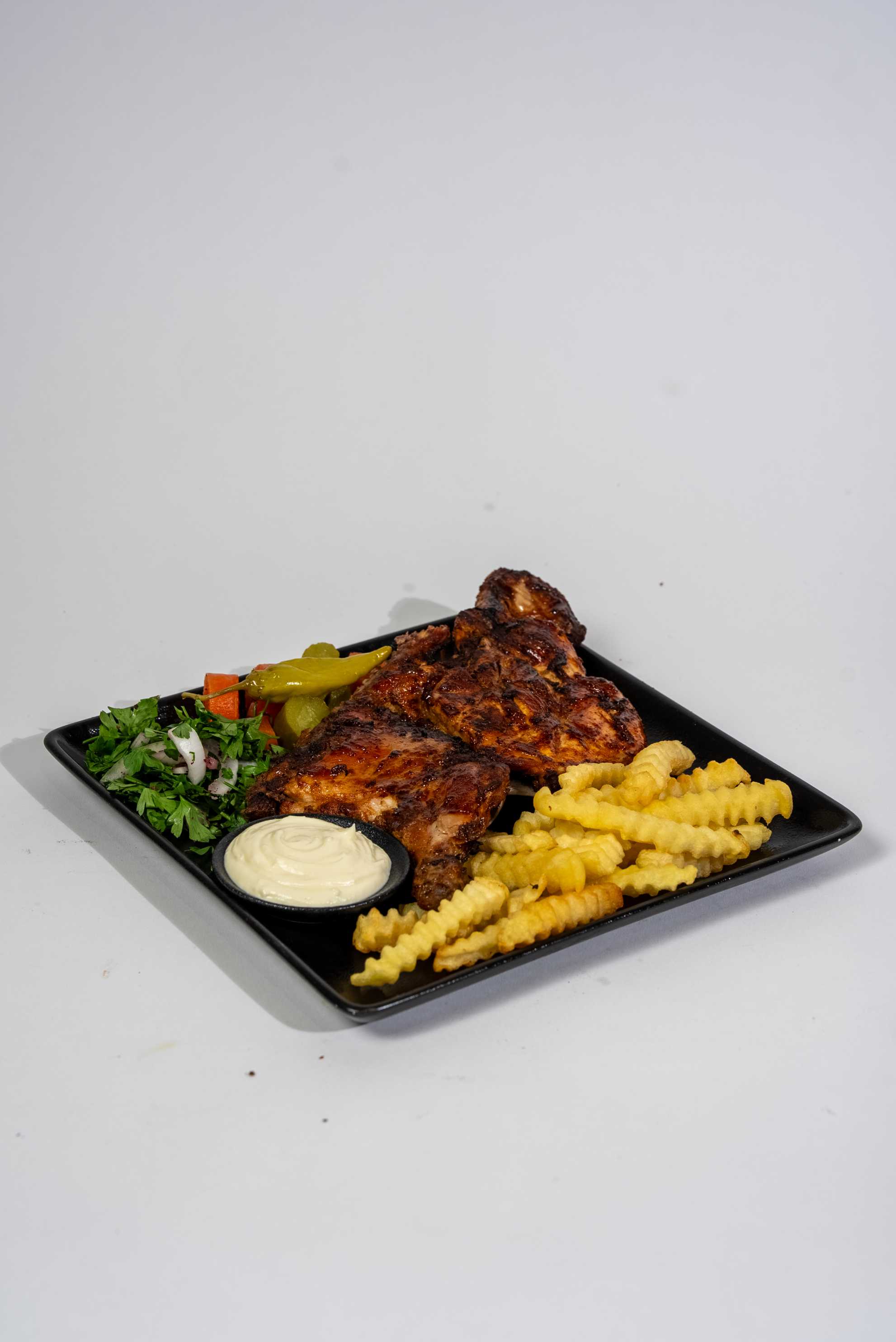 Half Chicken Grilled on Coal